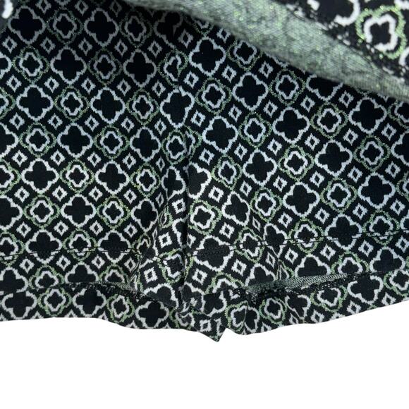 Maeve by Anthropology Medium Mini Skort Black Motif Geometric Stretch Pockets - Picture 2 of 7